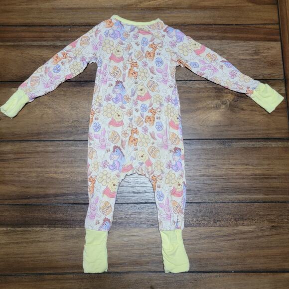 Oak & Olllie Bamboo Infant Winnie The Pooh Full Zip Romper - Size 3-6M - Picture 3 of 4